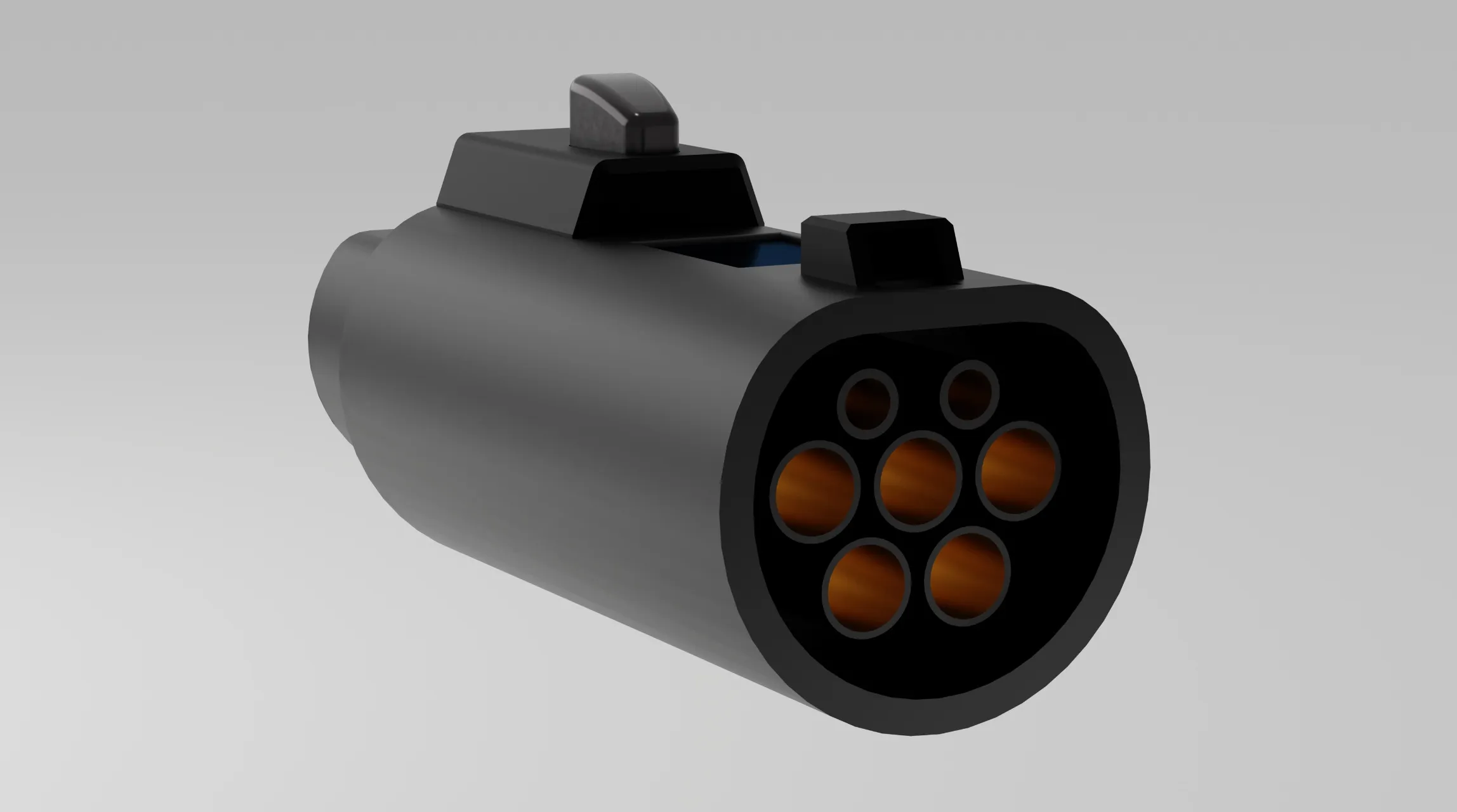 The charger terminal, back view