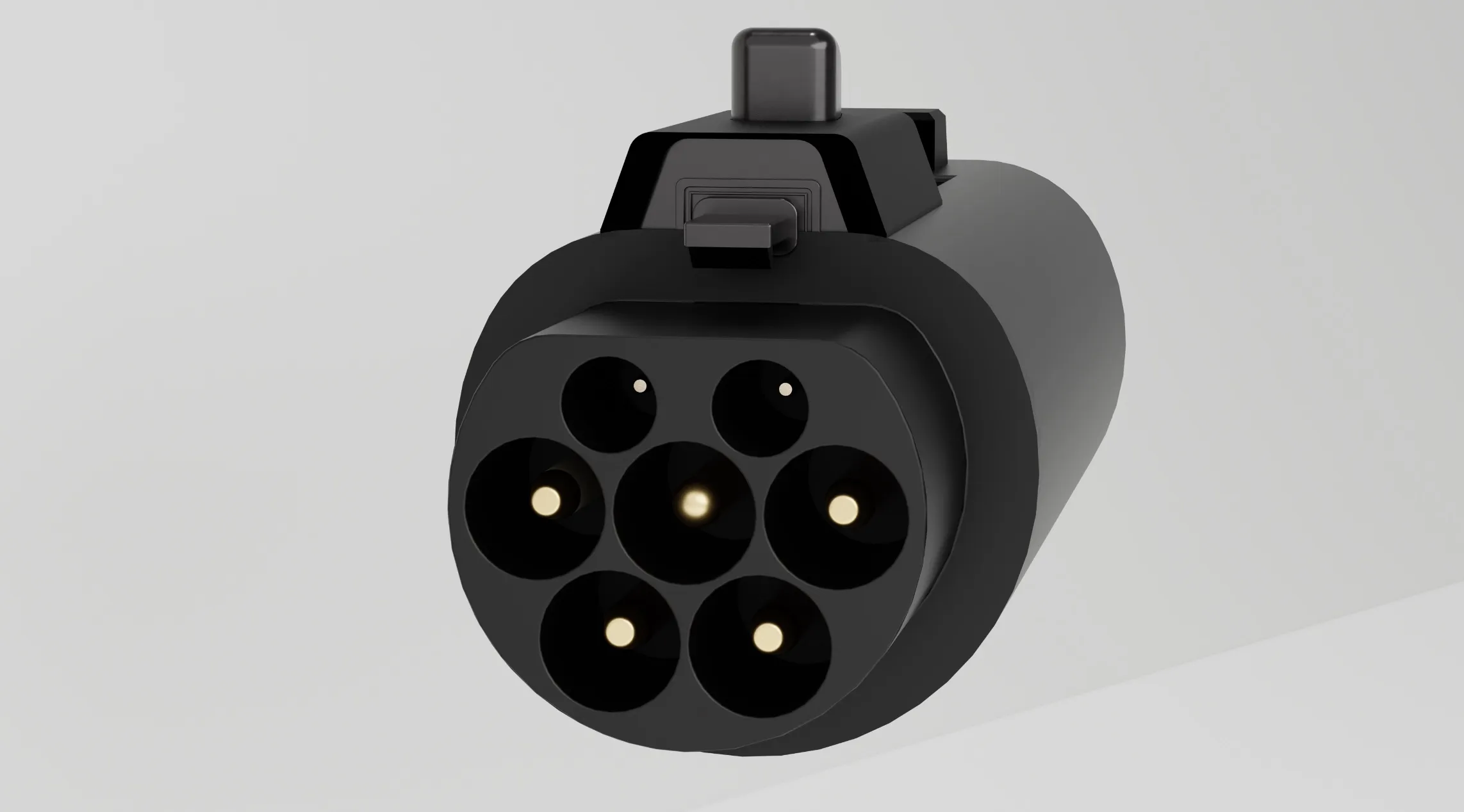 The charger terminal, front view